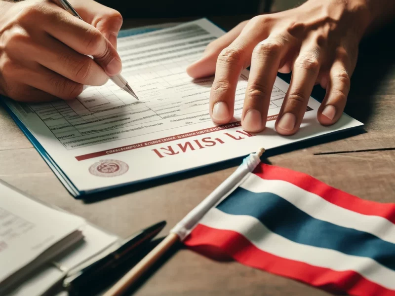 how to fill out thai visa forms